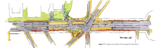 L'esquisse de ce que pourrait être le réaménagement provisoire
